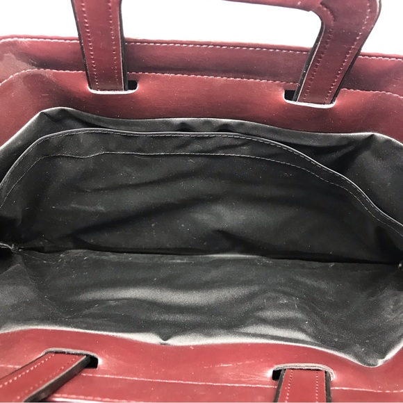 Vintage Burgundy Leather Document Case With Handles 11 X 17 in - Picture 16 of 16